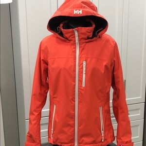 Helly Hansen Hooded Mid-Layer Jacket – Medium – Neon Orange/Salmon